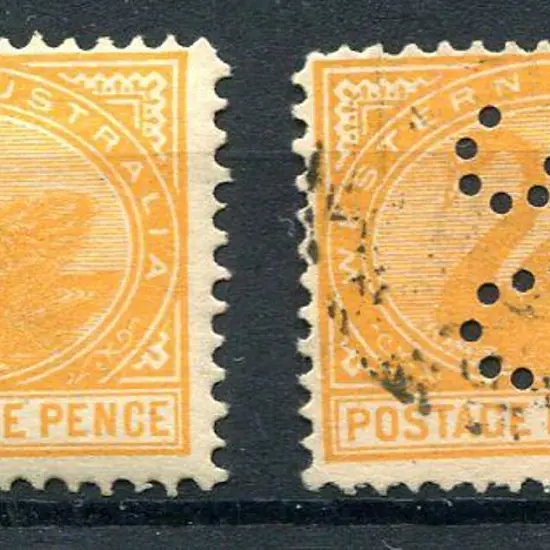 1908 9d yellow-orange, line perf MLH (ACSC ...
