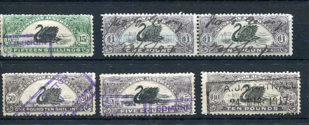 1906/09 15/- to £10 high vals used range. 15/- o/c ... Image 1++