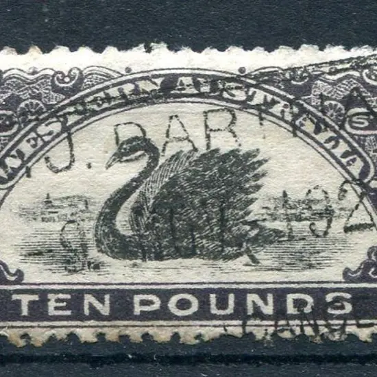 1906 £10 agate. Fine used & a rarely seen shade. ...