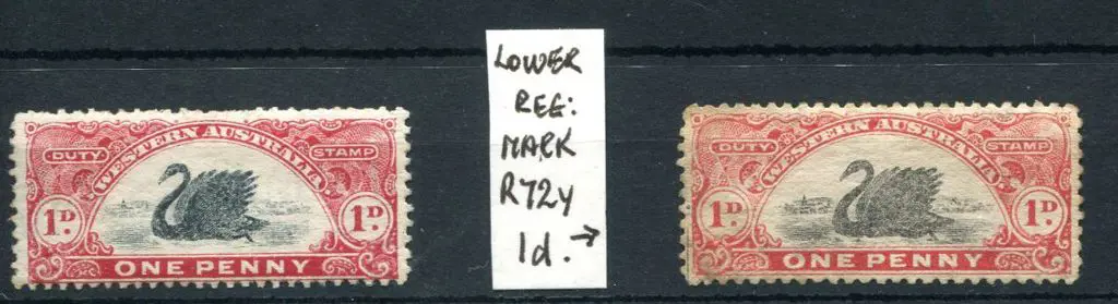 1906/09 1d red with black centre & inverted wmk ... Image 1++