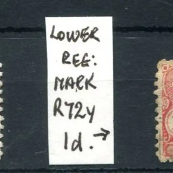 1906/09 1d red with black centre & inverted wmk ...