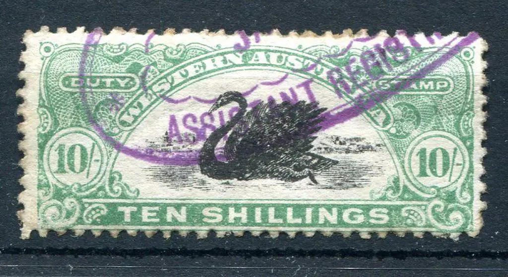 1906/09 10/- dull green with inverted wmk. Fine ... Image 1++