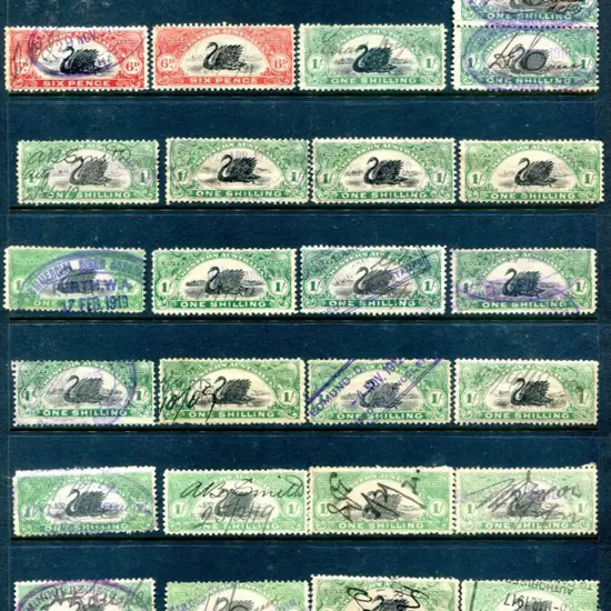 1909 Range of vals with many shades. Incls 1d x ...