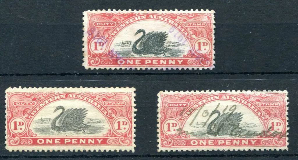 1909 1d red-black with inverted wmk F/U (light ... Image 1++