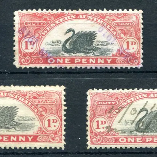 1909 1d red-black with inverted wmk F/U (light ...
