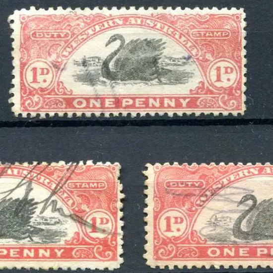 1909 1d reds x 3 all with inverted wmks. Good to ...