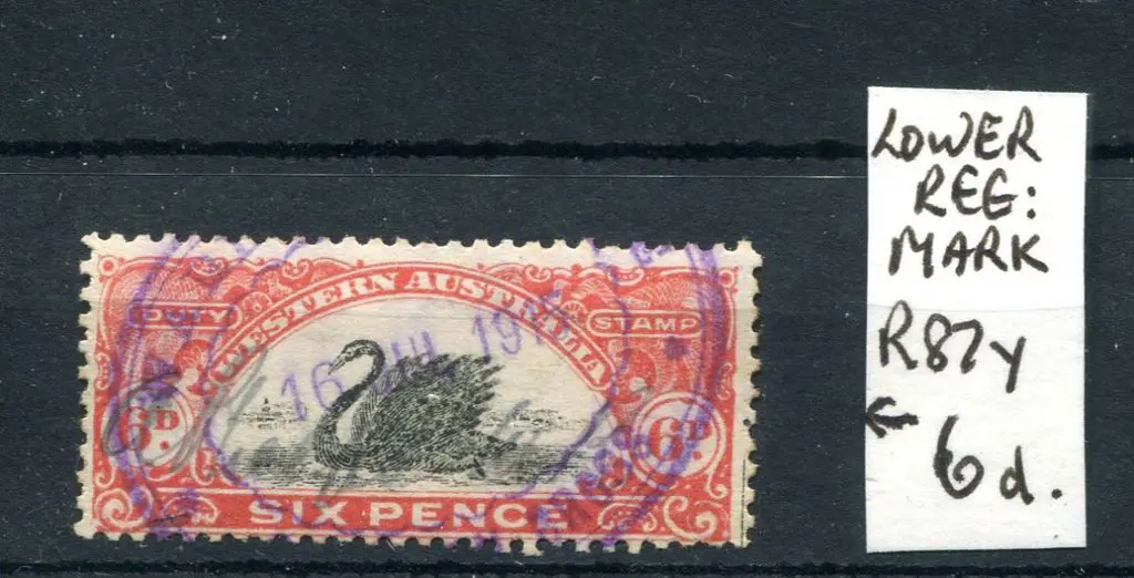 1909 6d red-black with lower right register mark. ... Image 1++