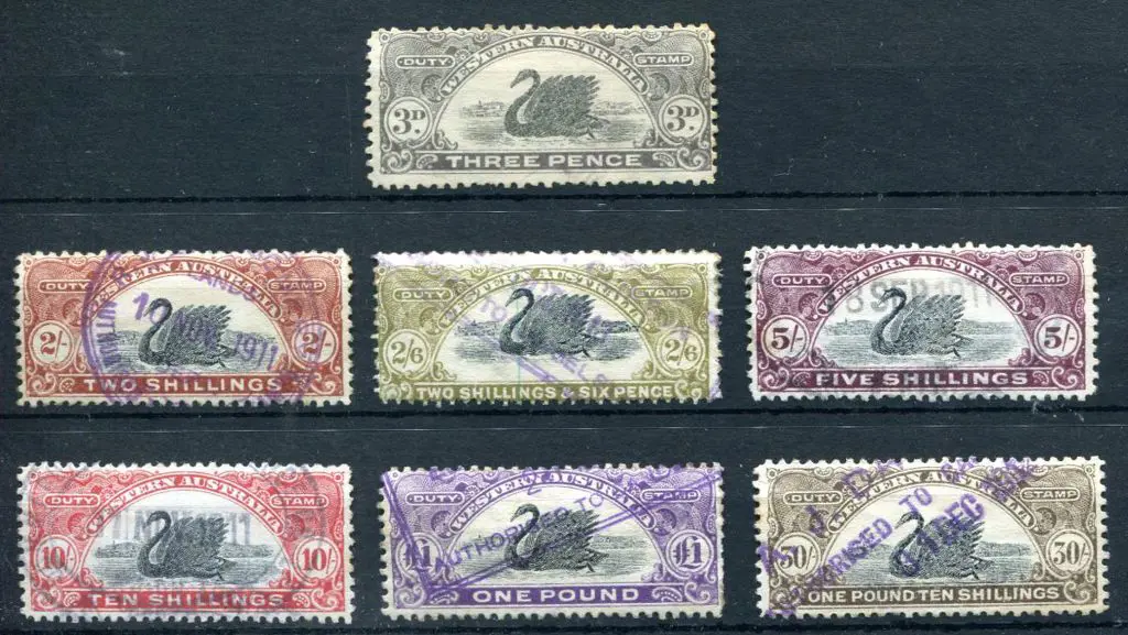 1911-12 "Duty Stamp" Design with Changed Colours, ... Image 1++