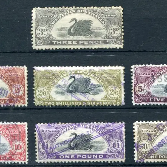 1911-12 "Duty Stamp" Design with Changed Colours, ...