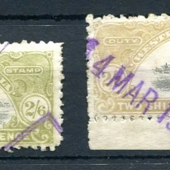 1911/13 2/6d olive with inverted wmk used with ...