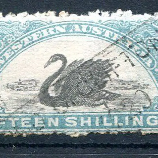 1911/13 15/- pale turquoise blue with inverted wmk ...