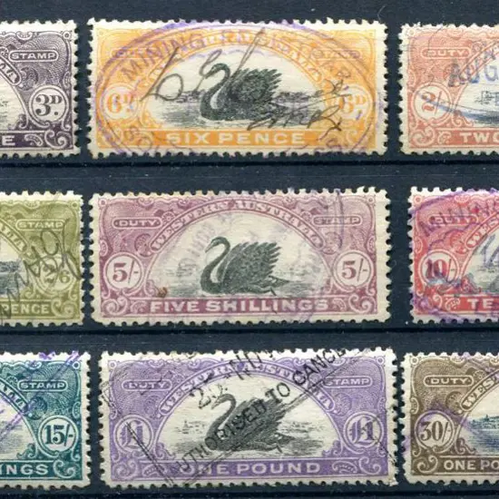 1911/13 3d to 30/- set of 9. Majority fine used & ...