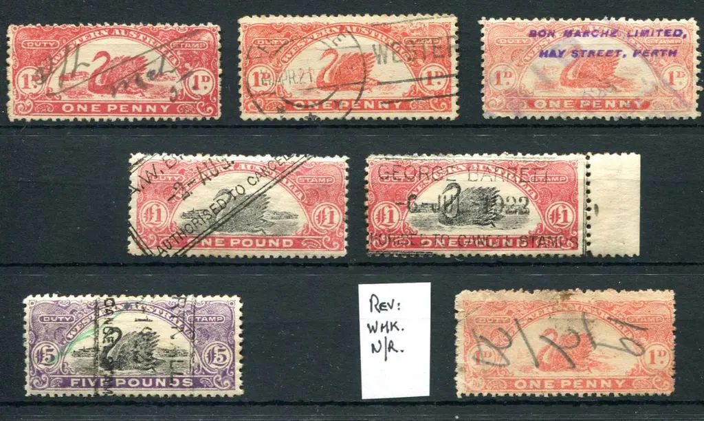 1917-22 "Duty Stamp " Design on Watermarked Paper ... Image 1++
