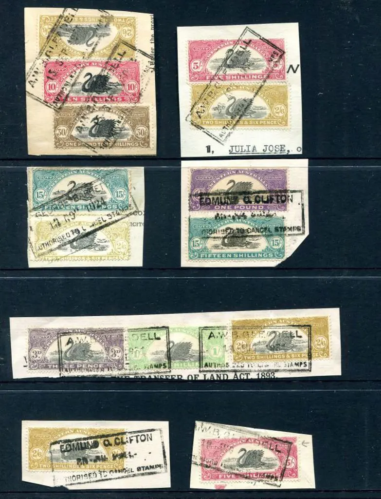 1922/30 3d to 30/- group used on piece. Incls 2 ... Image 1++