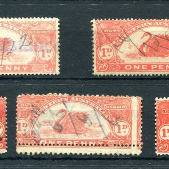 1922/30 1d red in shades all with inverted wmks ...