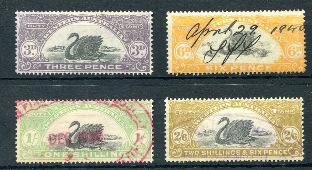 1922/30 3d lavender-grey, 6d orange-yellow, 1/- ... Image 1++