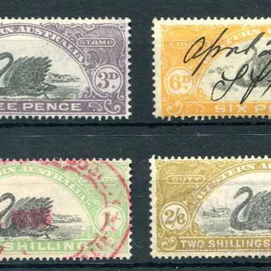 1922/30 3d lavender-grey, 6d orange-yellow, 1/- ...