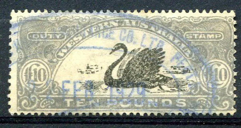 1922/30 £10 grey with inverted wmk. Fine used. ... Image 1++