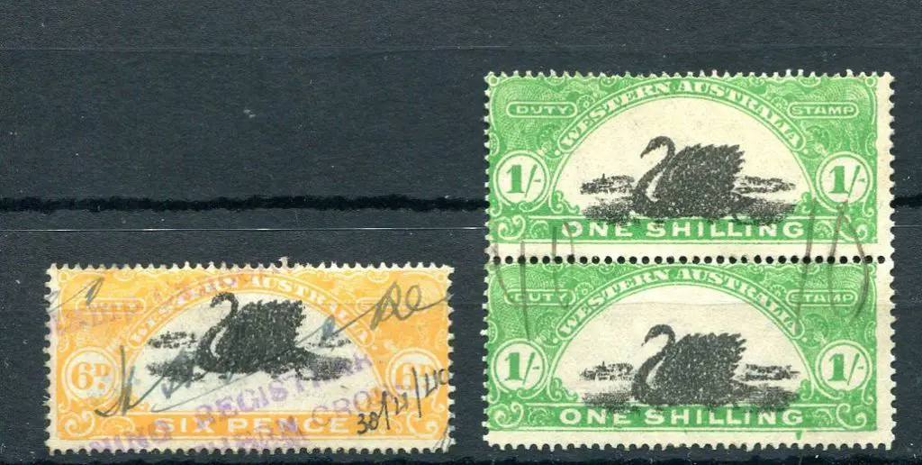 1922/30 6d orange-yellow & 1/- bright green ... Image 1++