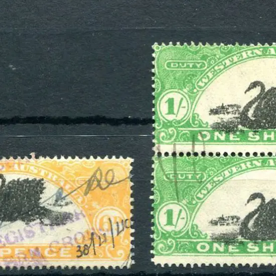 1922/30 6d orange-yellow & 1/- bright green ...