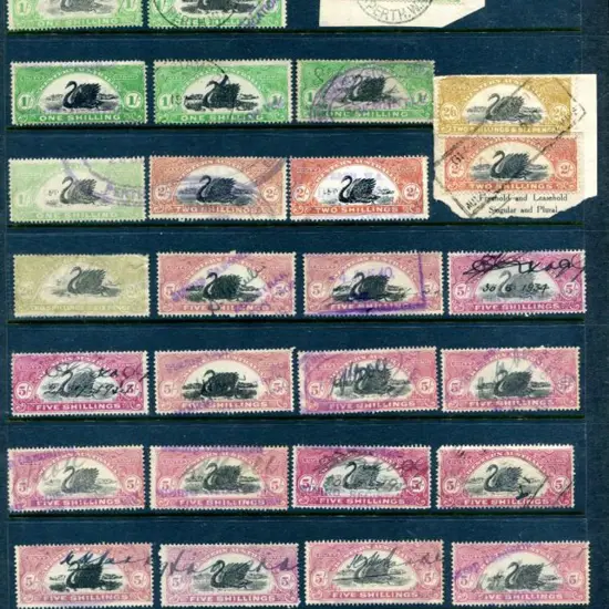 1922/30 1d to 10/- selection noting 1d x 36, 2d x ...