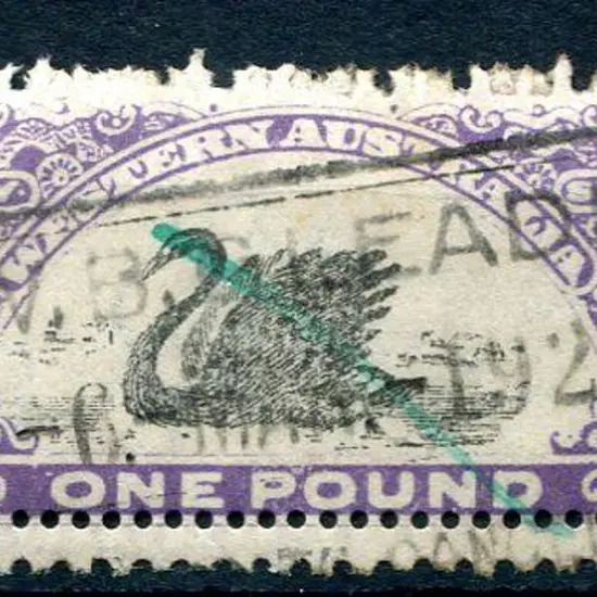 1923/25 £1 violet with misaligned perfs & ...