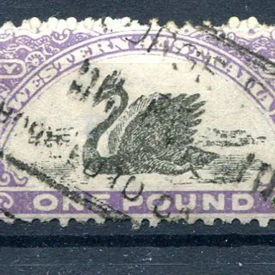 1923/25 £1 violet, perf 11 F/used. Several blind ...