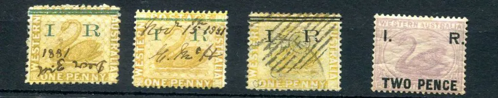 1872/78 1d ochre ovptd "IR" with "POSTAGE" ... Image 1++