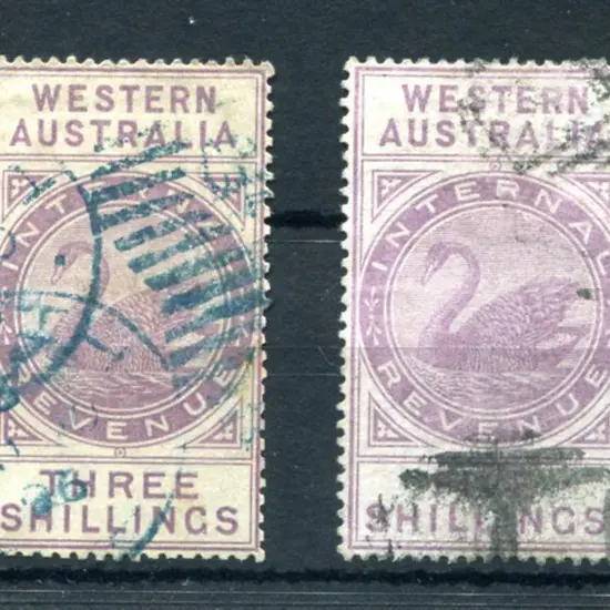 1893 3/- & 5/- Internal Revenues postally used in ...