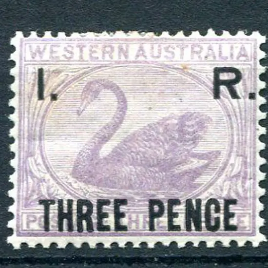 1893 "I.R. THREE PENCE" ovpt on unissued 3d lilac ...