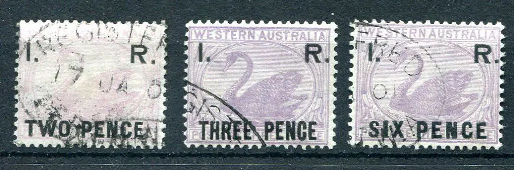 1893 "I.R." ovpts x 3 on unissued 3d lilac for ... Image 1++