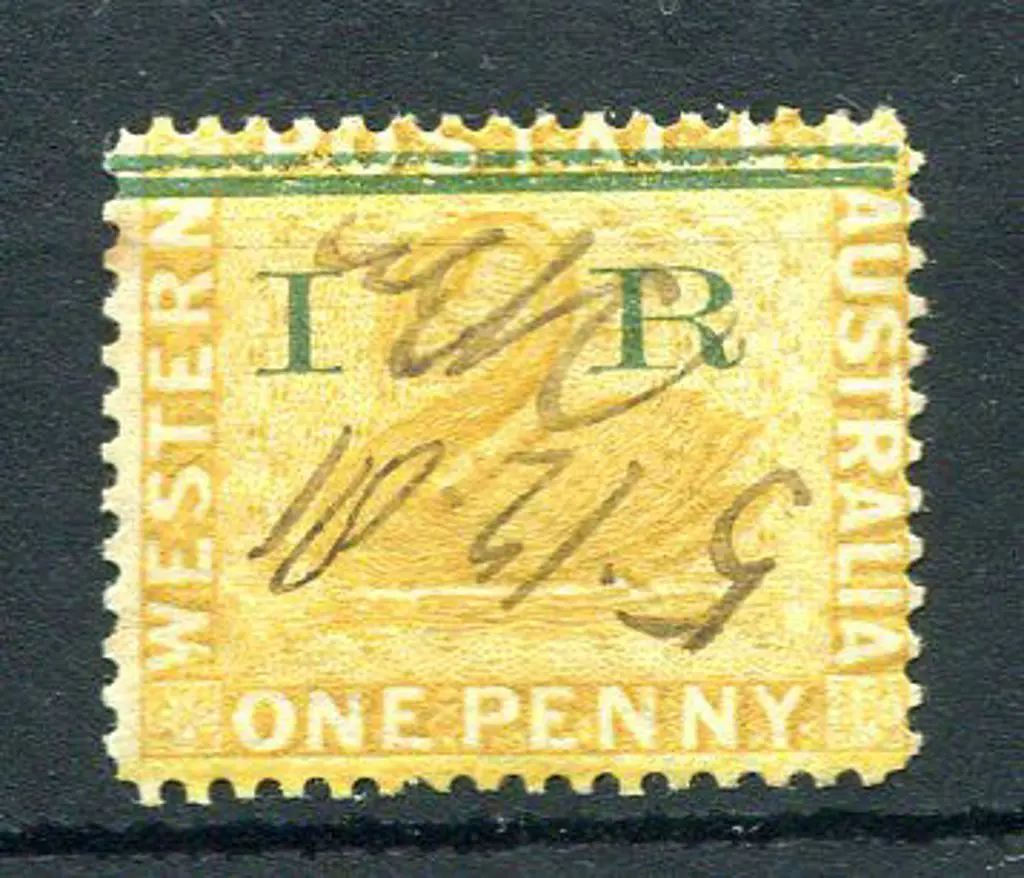 1872/78 1d ochre ovptd "IR" with "POSTAGE" ... Image 1++
