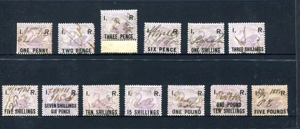 1881 "ONE PENNY" to "FIVE POUNDS" "I.R." ... Image 1++