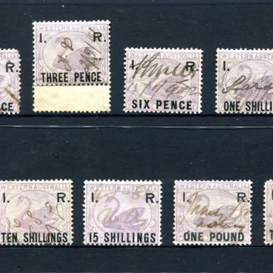 1881 "ONE PENNY" to "FIVE POUNDS" "I.R." ...