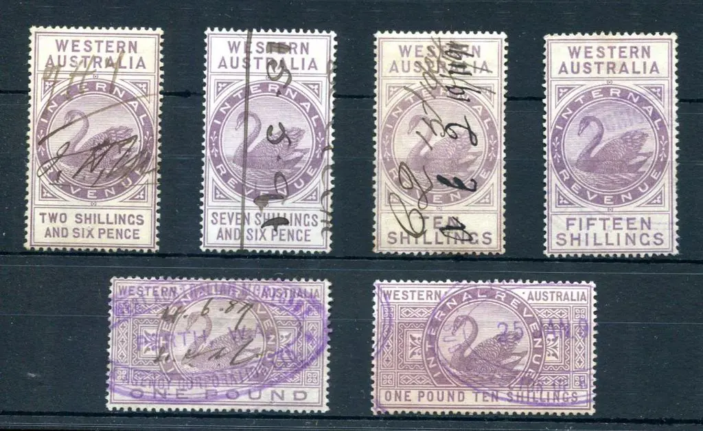 1881 2/6d, 7/6d, 10/-, 15/-, £1 & £1/10/- Internal ... Image 1++