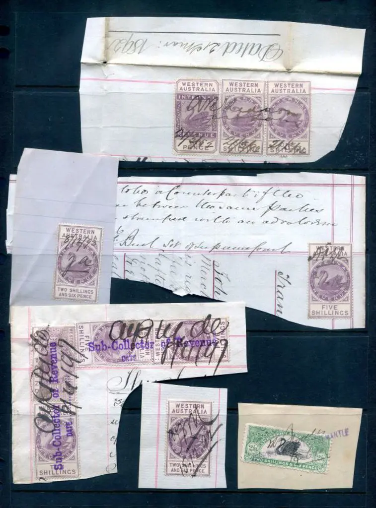 1881 6d (R20), 1/- x 2 (R21), 2/6d x 2 on 2 ... Image 1++