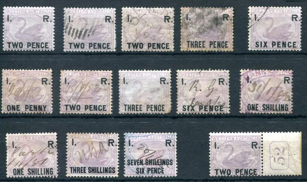 1881 3d violet swans ovptd "I.R." at the top with ... Image 1++
