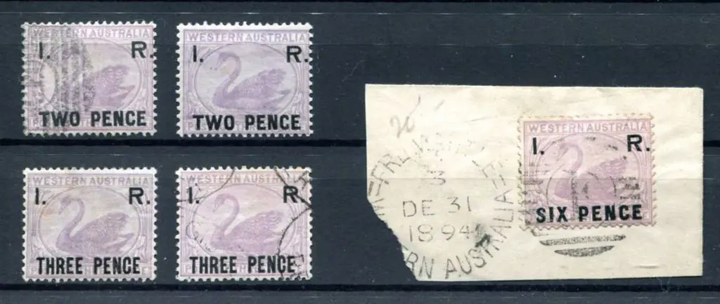 1893 Internal Revenues small swan lilac surcharge ... Image 1++