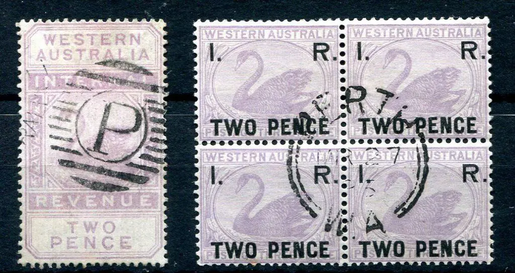 1893 2d dull purple (SG F12) F/U with part Perth ... Image 1++