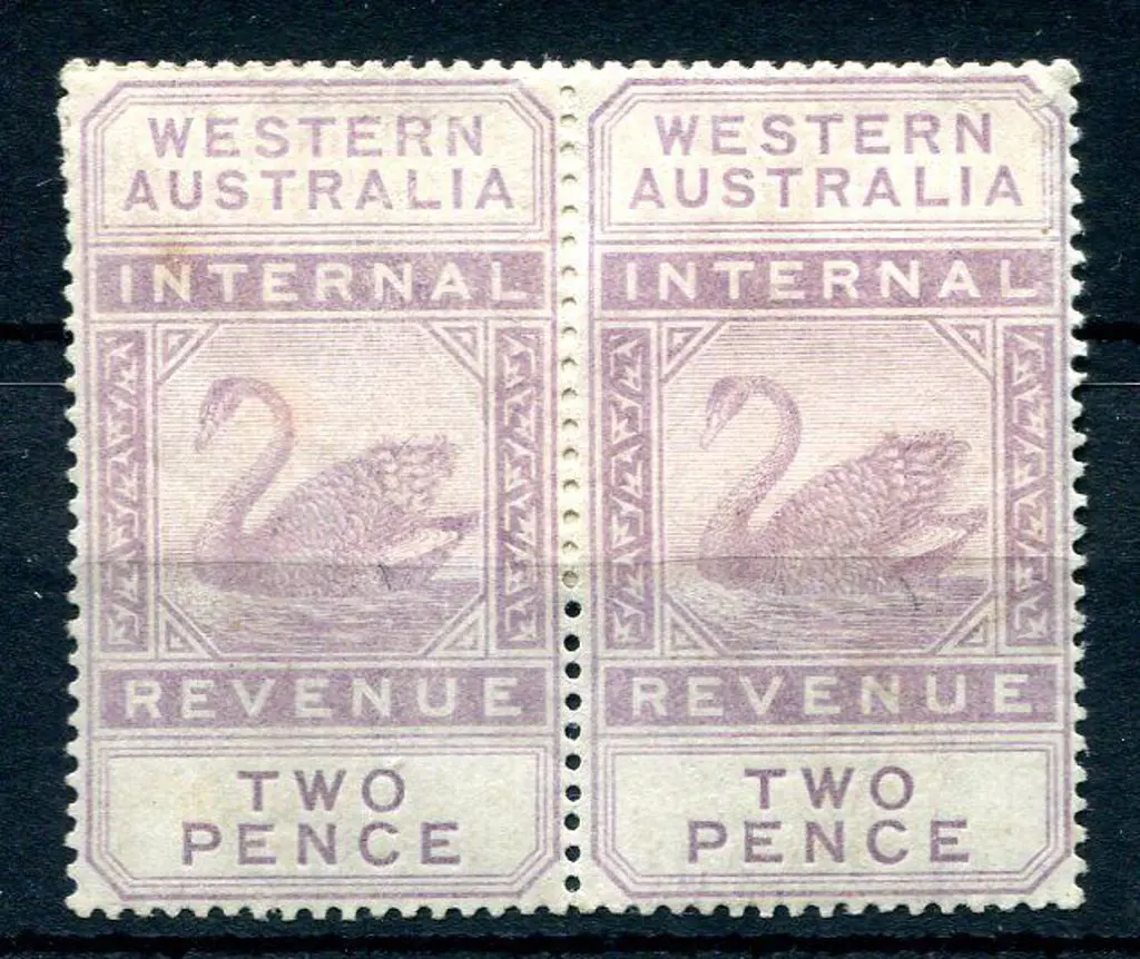 1893 2d dull purple in top selvedge pair. Appears ... Image 1++