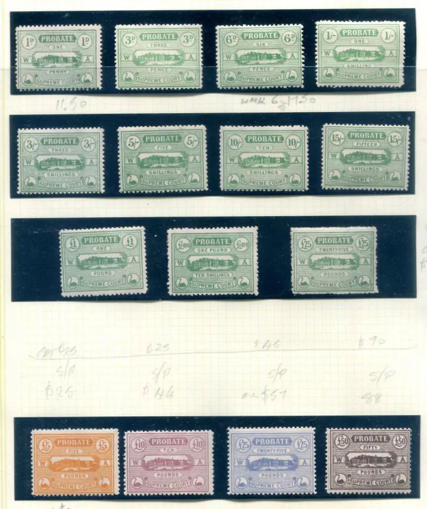 1907/22 Supreme Court Probate range of 15 to £50 ... Image 1++