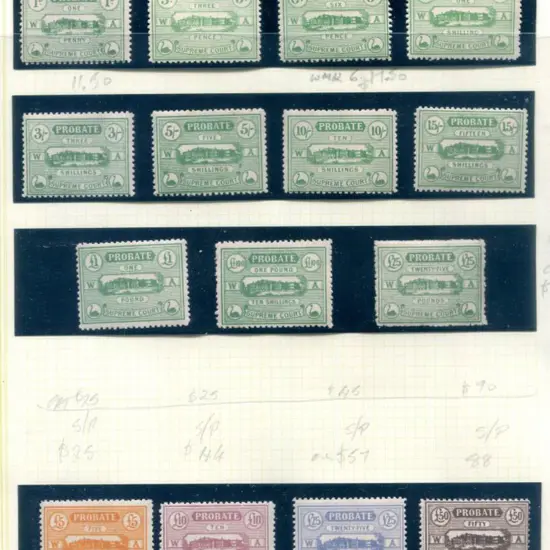 1907/22 Supreme Court Probate range of 15 to £50 ...