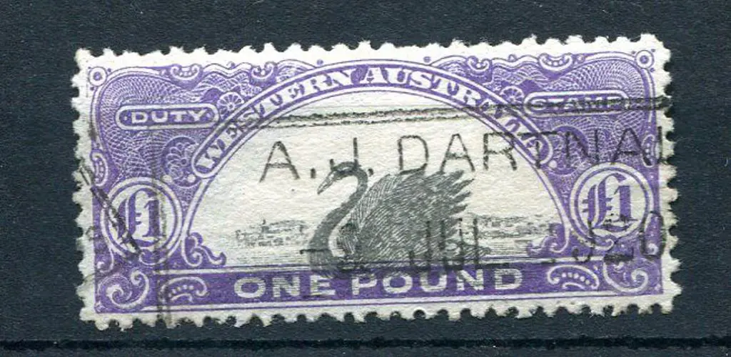 1919 £1 black & violet, perf. 11 W Crown A wmk ... Image 1++