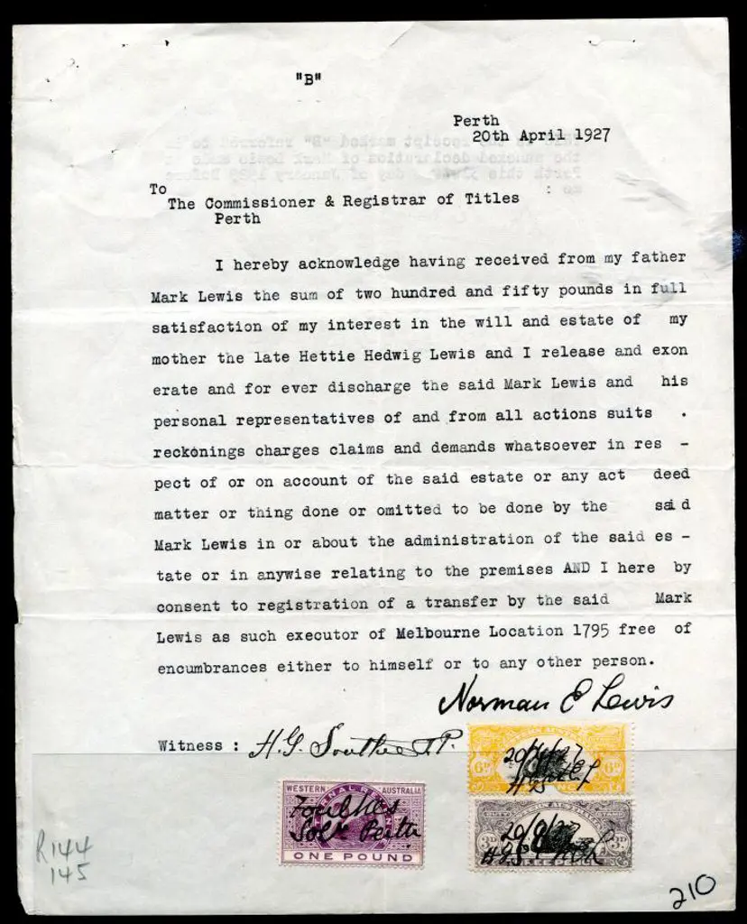 1927 (20th Apr) £1 lilac Internal Revenue with ... Image 1++