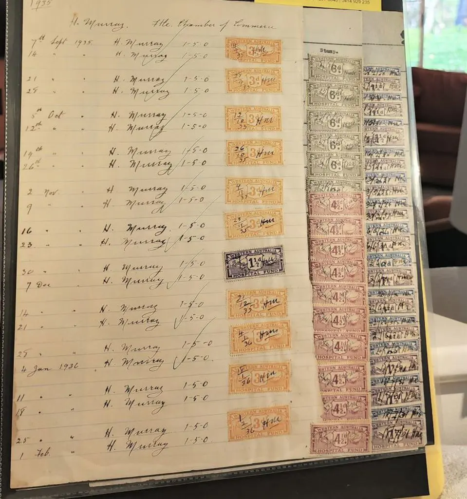 1930-1935 "Hospital Fund" issues on 10 pages from ... Image 1++