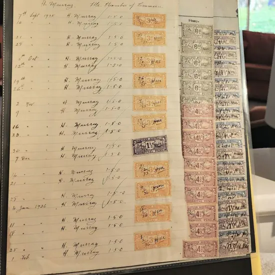 1930-1935 "Hospital Fund" issues on 10 pages from ...