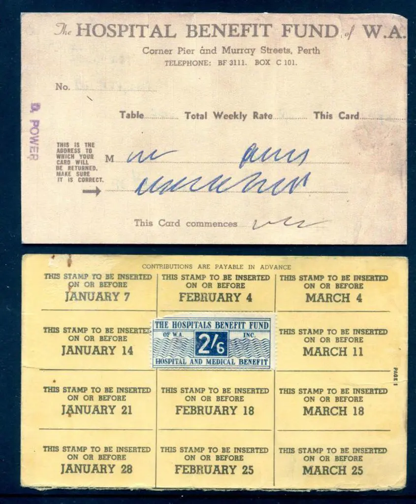 1954 "The Hospitals Benefit Fund of WA Inc ... Image 1++