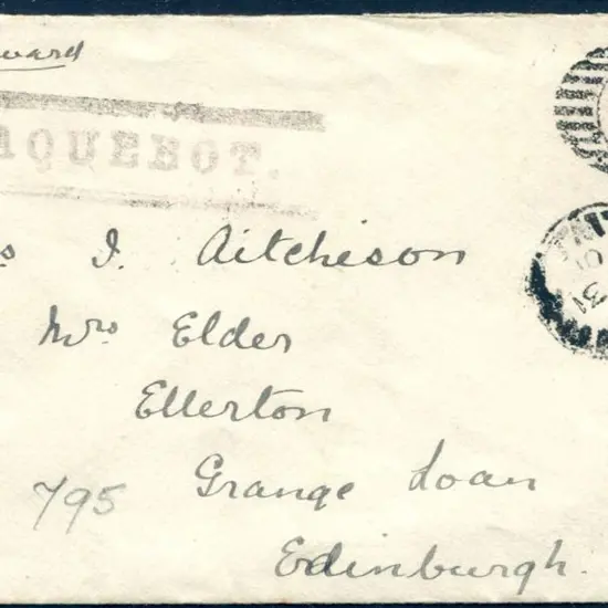 1901 (31st July) Paquebot proving cover for 11 bar ...