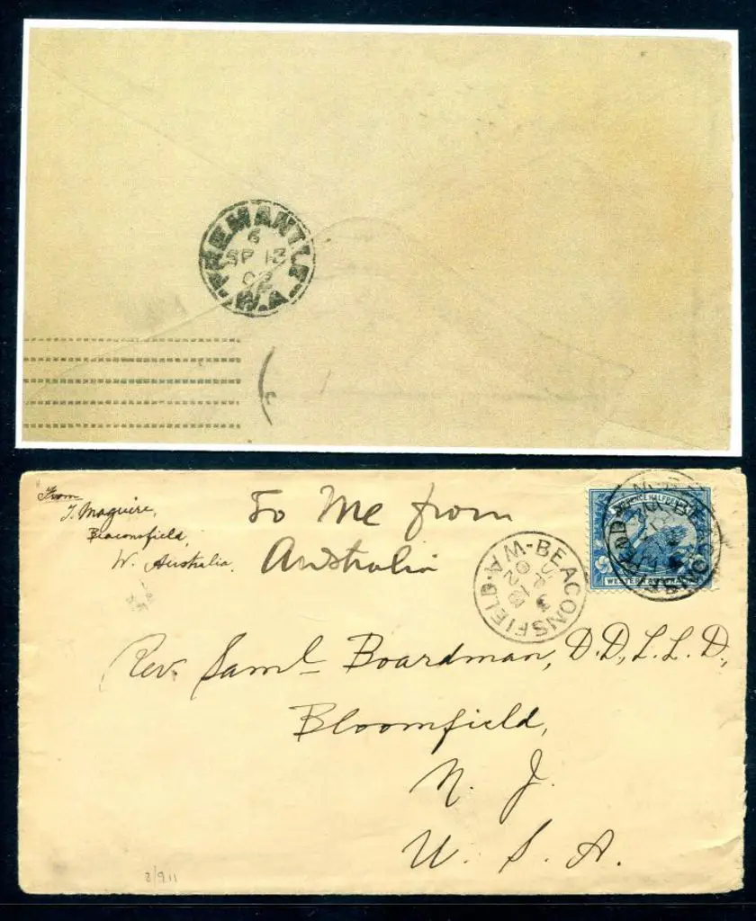 1902 (13th Sept) Cover addressed to Bloomfield, ... Image 1++