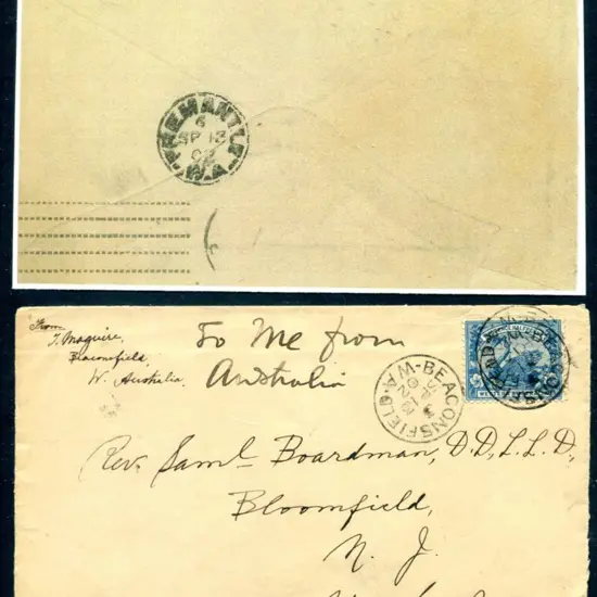1902 (13th Sept) Cover addressed to Bloomfield, ...